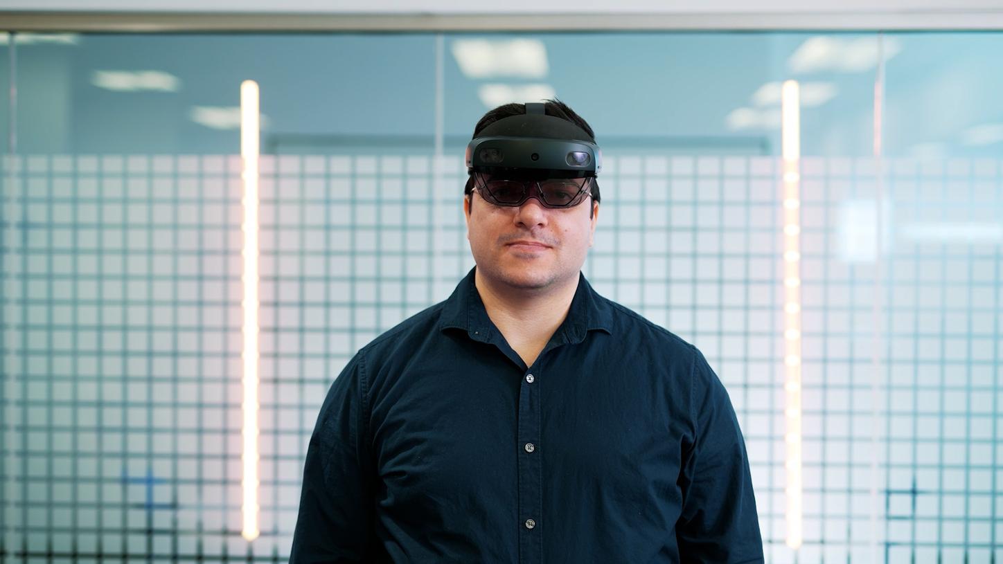 Kaloian Petkov with a headset.