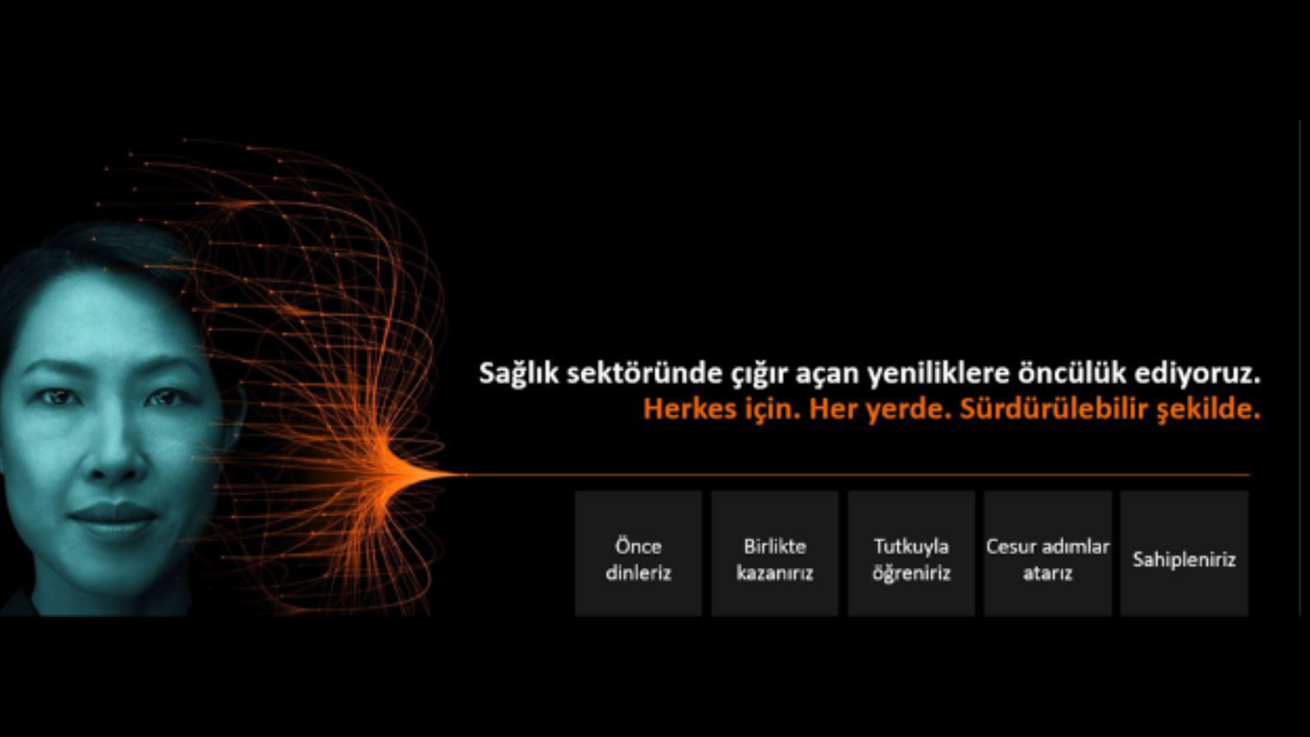 Sağlık sektöründe çığır açan yeniliklere öncülük ediyoruz. Herkes için. Her yerde. Sürdürülebilir şekilde.