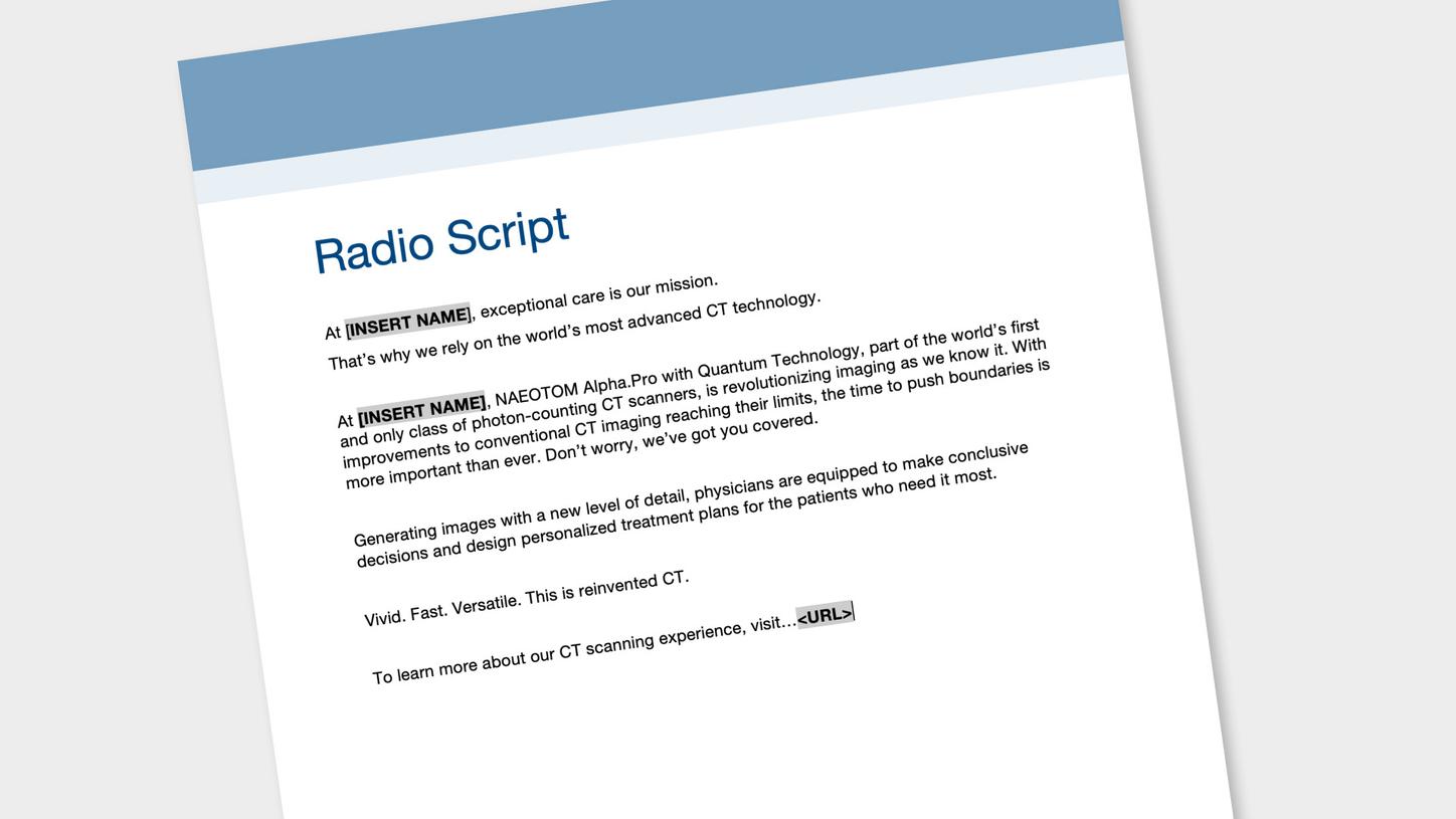 pro radio script