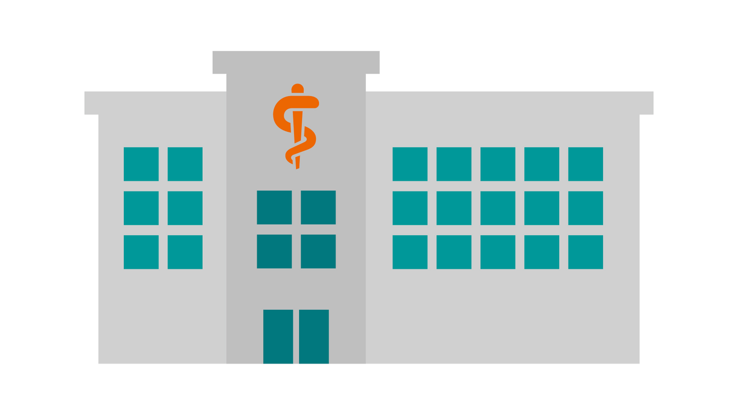 Illustration of a primary care medical facility.
