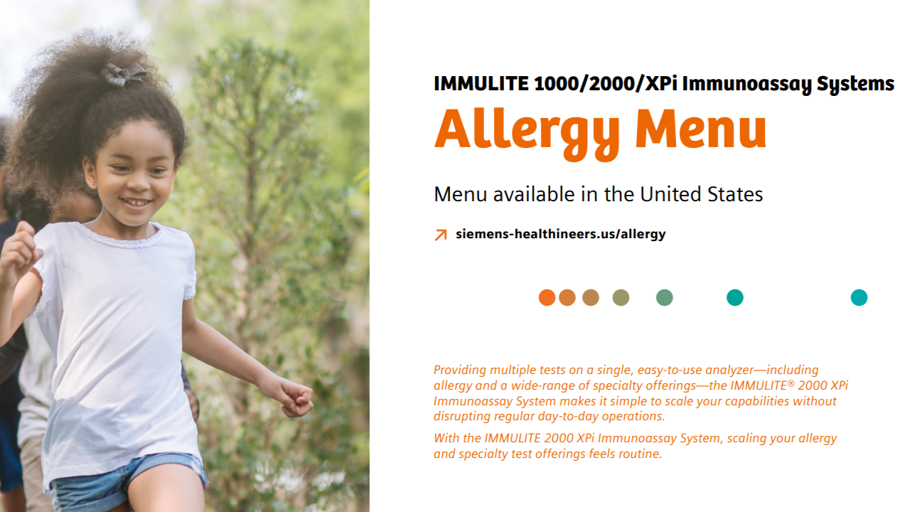 Title of IMMULITE 2000 XPi USA Allergy Menu