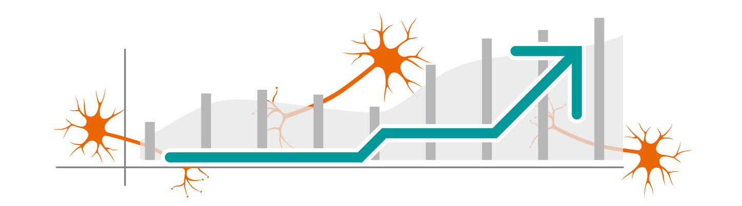 Illustration showing an arrow pointing upwards
