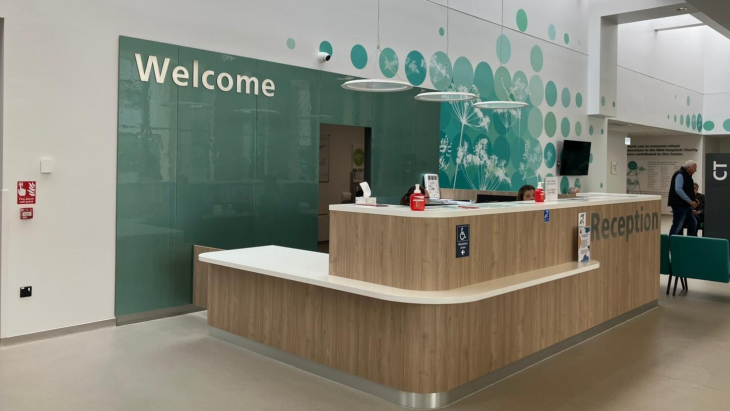 NNUH Community Diagnostic Centre front desk