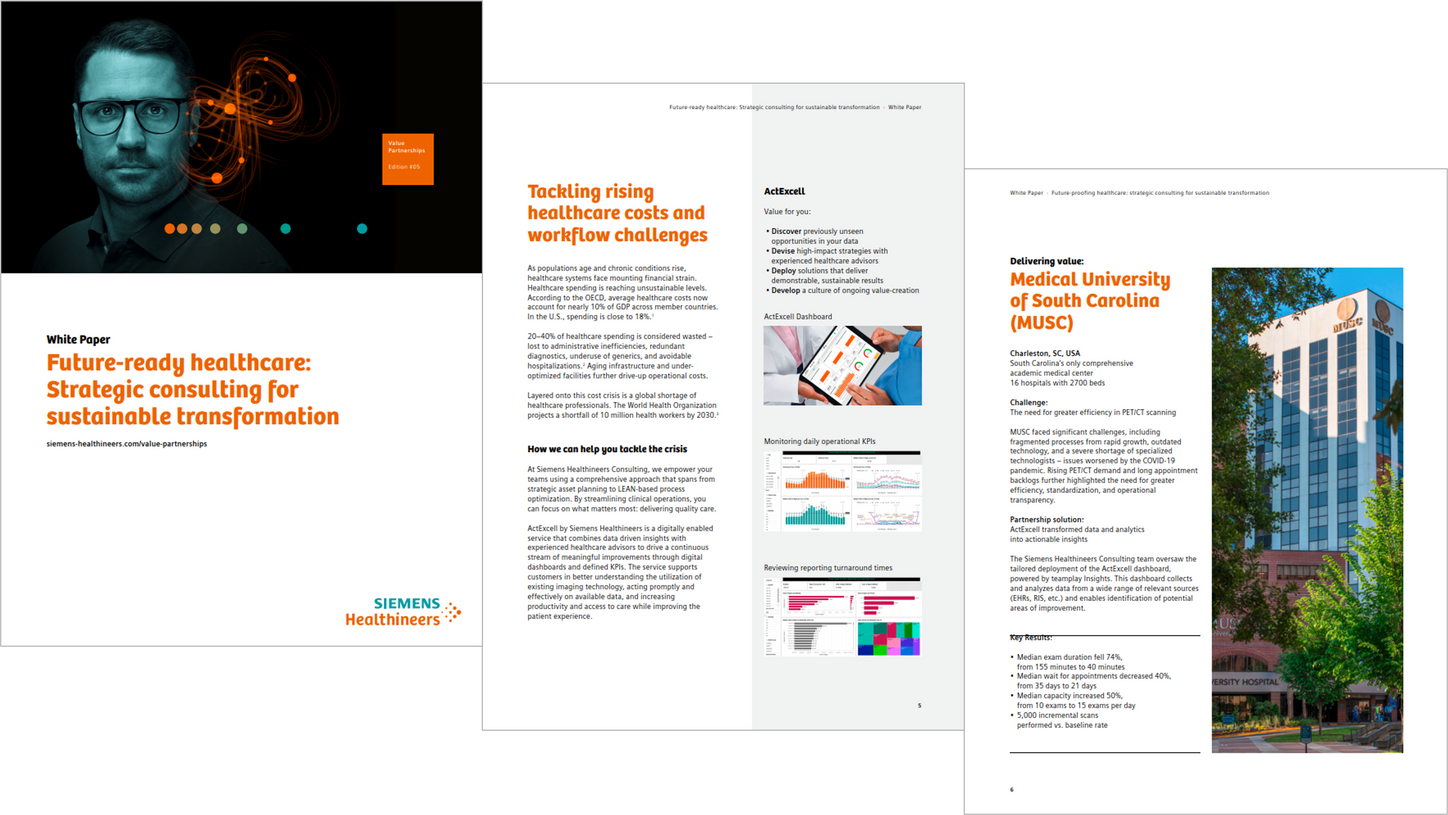 White paper cover on future-ready healthcare