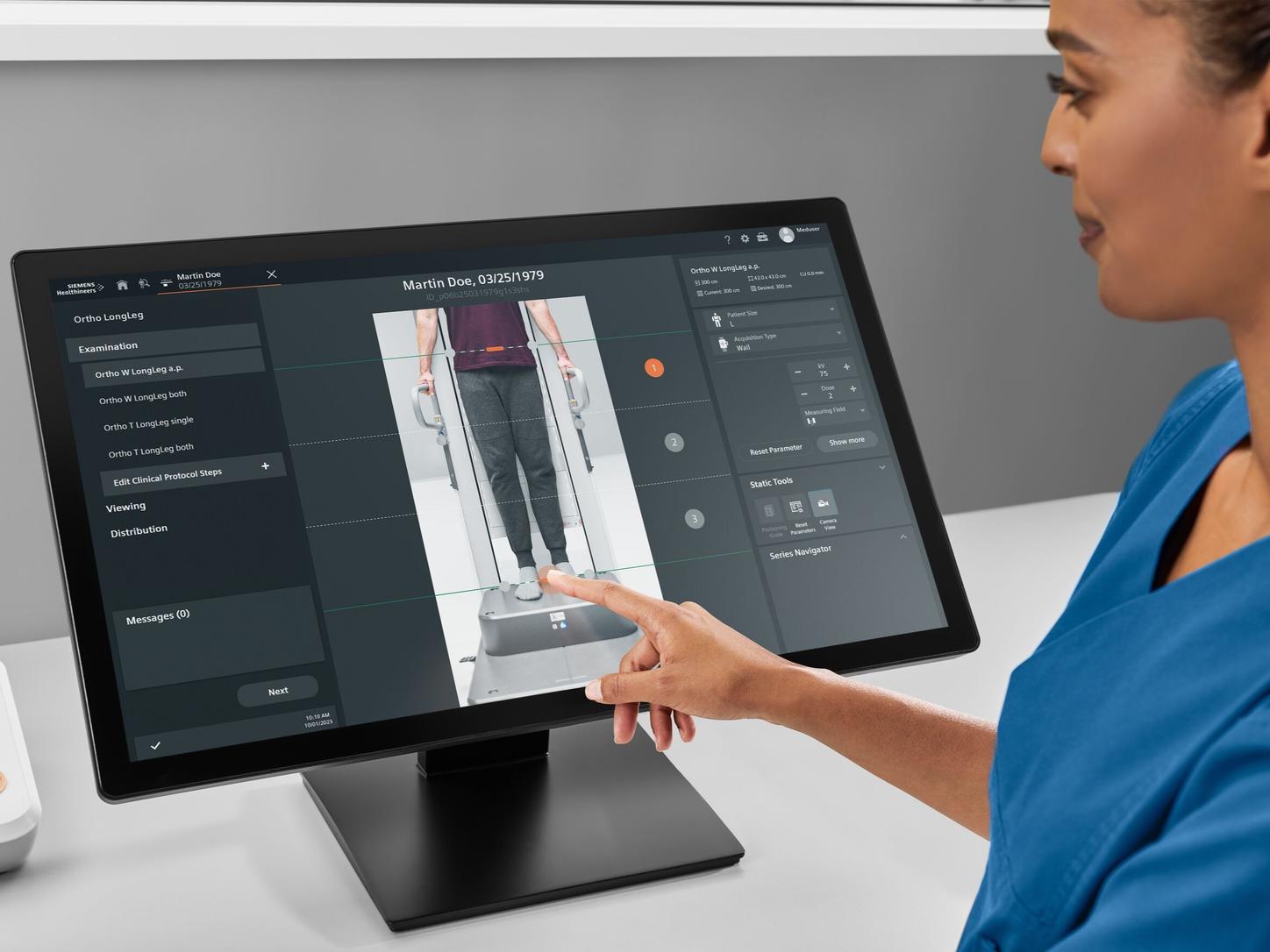 Healthcare profession using an imaging dashboard