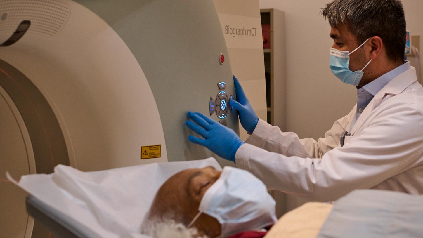 John received PET/CT scans as part of the selection process.