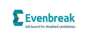Evenbreak logo in teal on white background