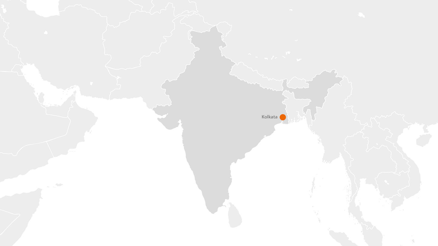 Map showcasing Radiopharma location in Kolkata, India
