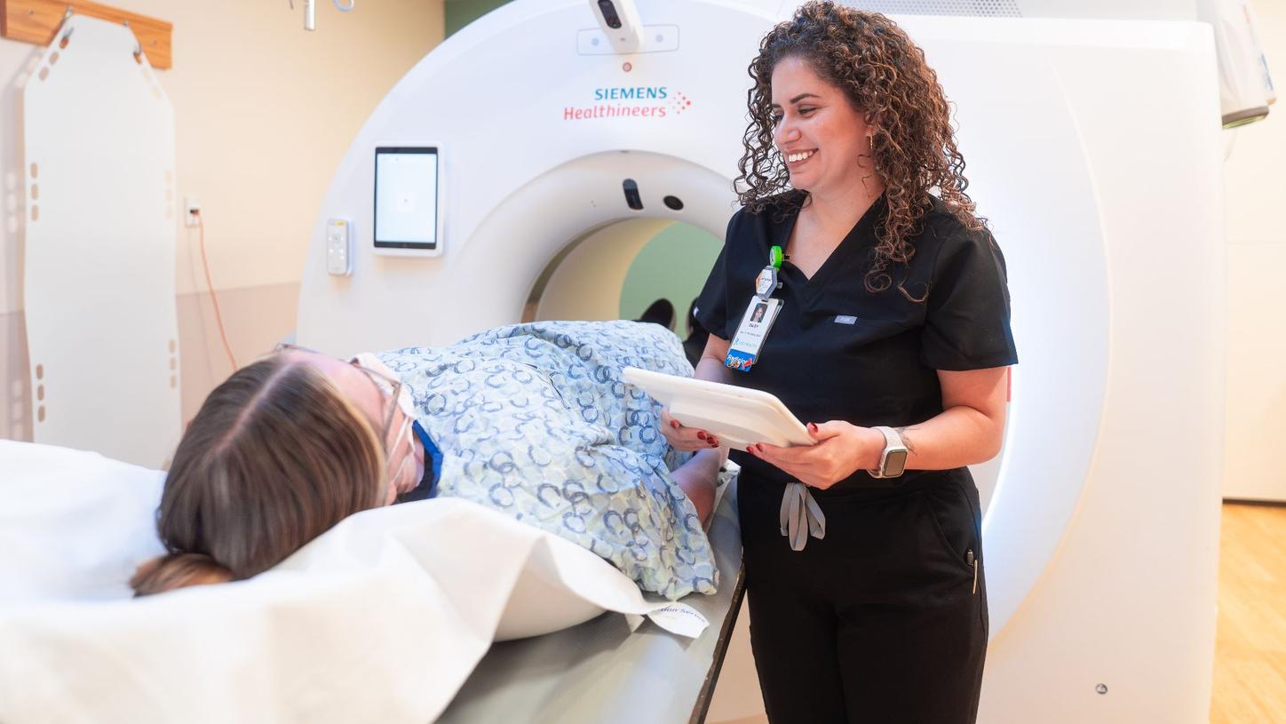 A Lead CT Technologist and patient from Lee Memorial Hospital in Fort Myers, FL