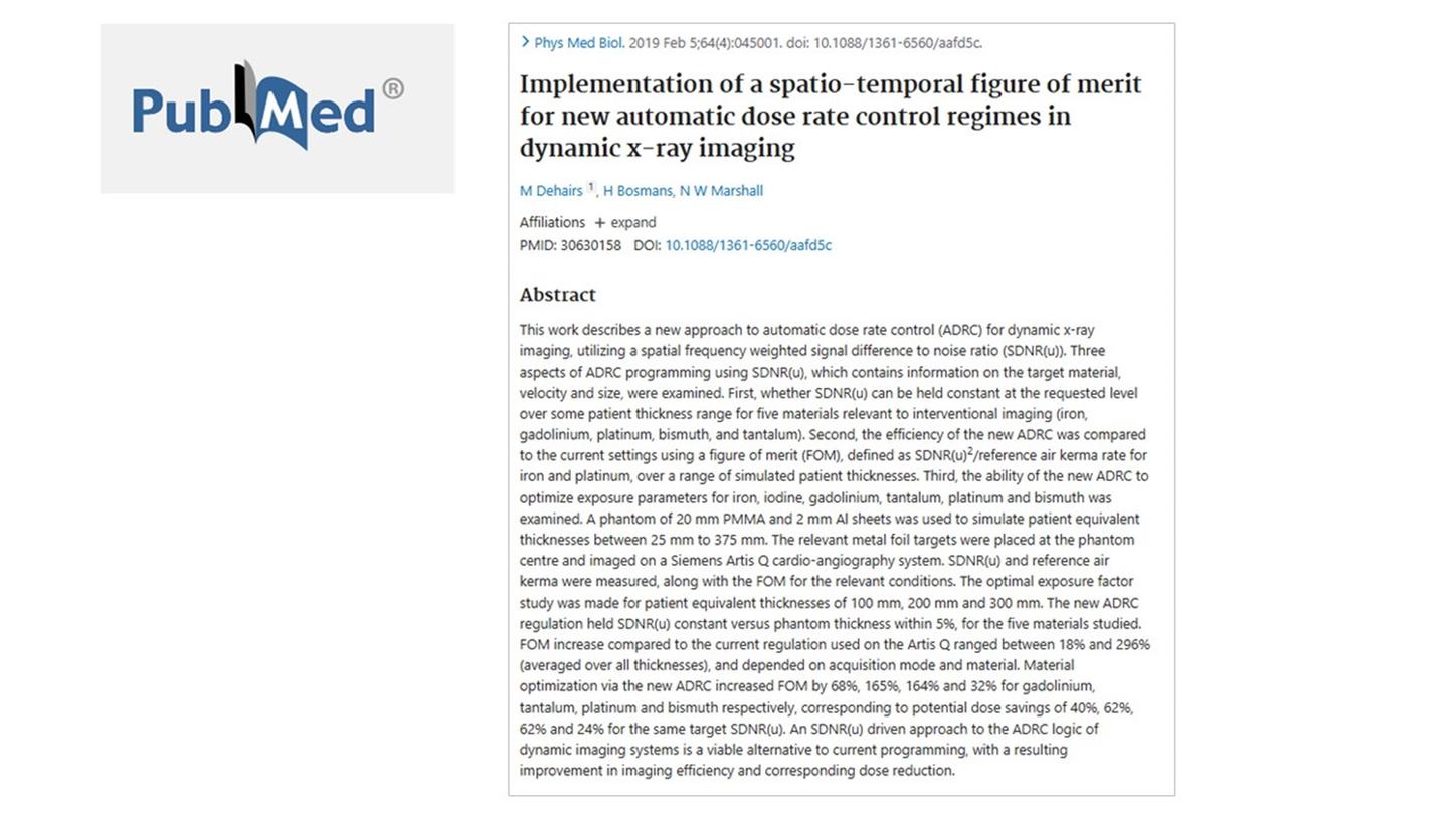 Title page of the paper "Physics in Medicine & Biology