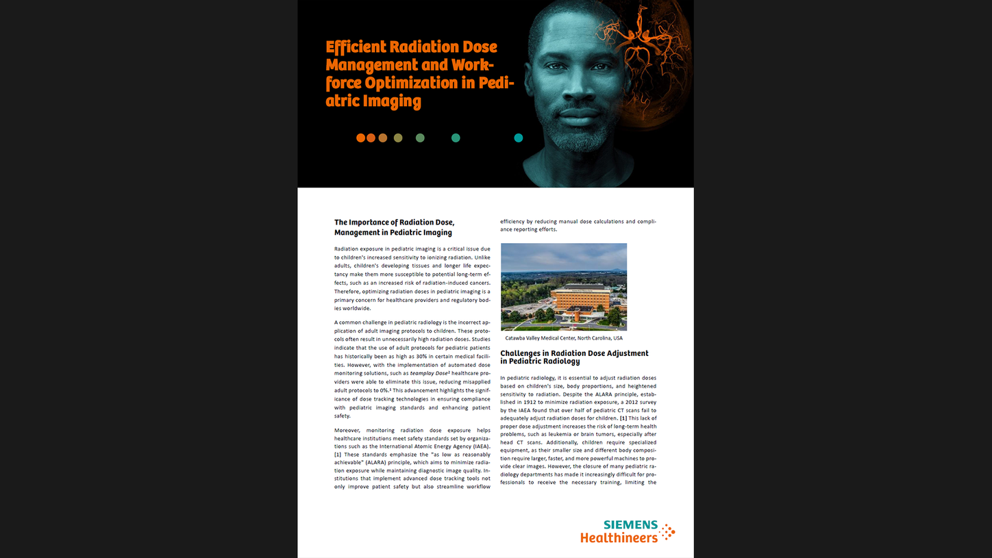 Efficient Radiation Dose Management and Workforce Optimization in Pediatric Imaging - Whitepaper