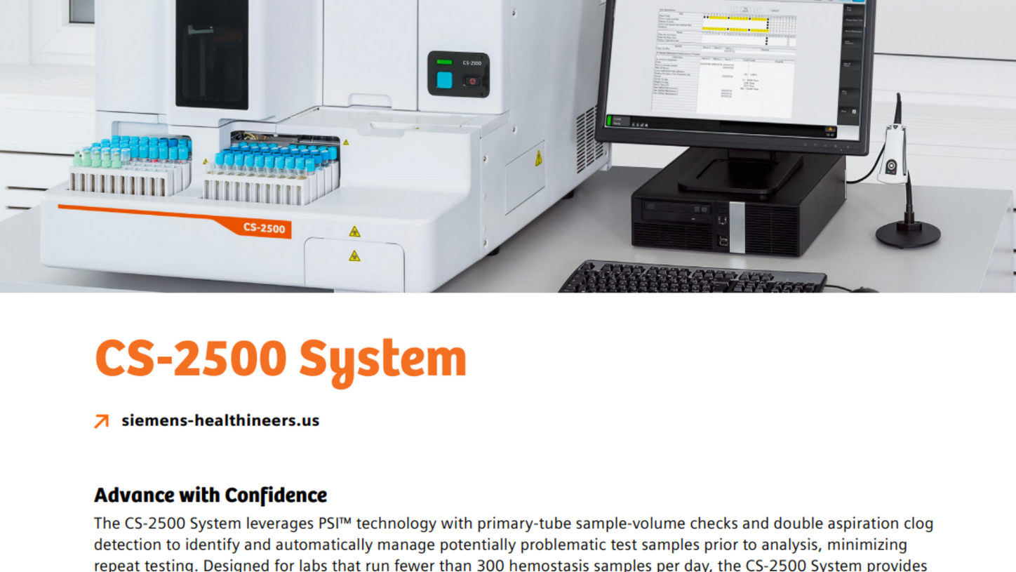 Screenshot of CS-2500 Spec Sheet