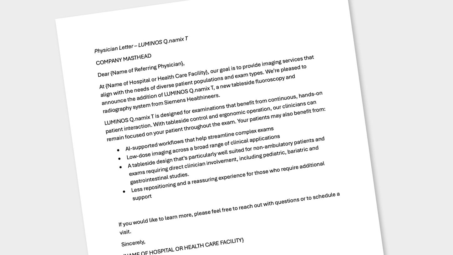 LUMINOS Q.namix T physician letter