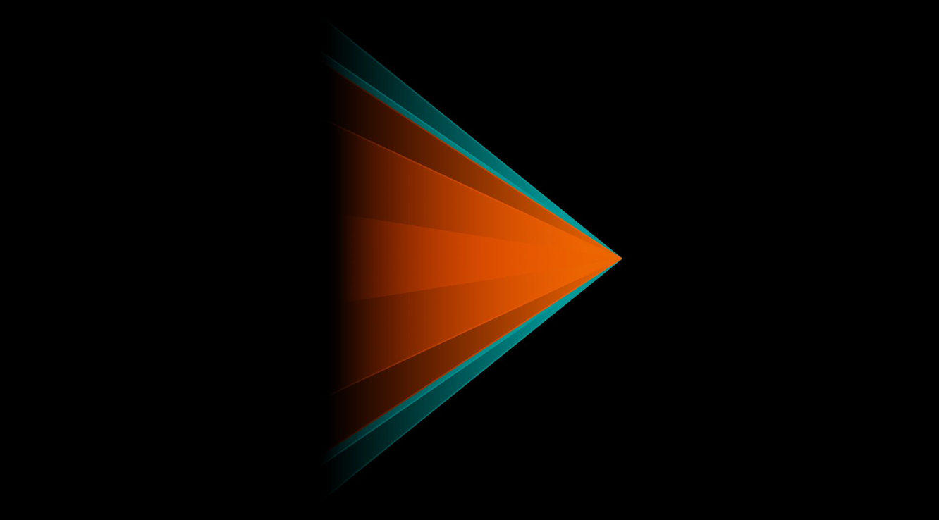 triangle fanned out centered
