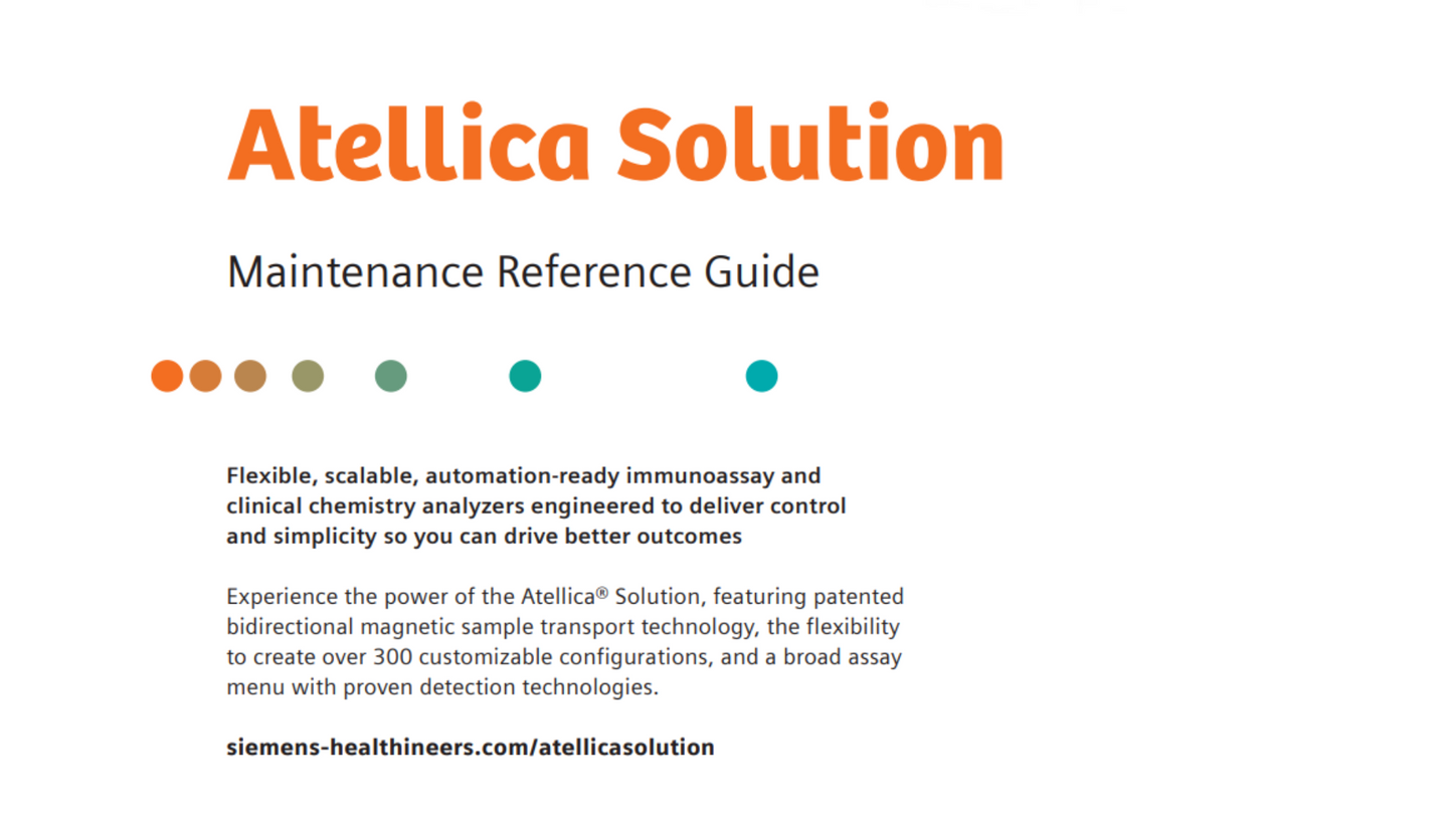 CLS Atellica Solution Maintenance Guide screenshot